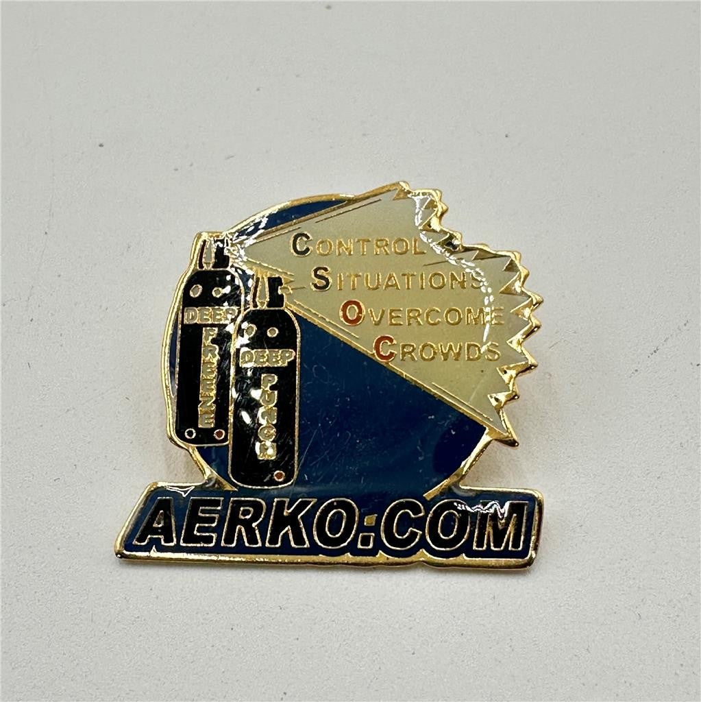 Aerko Control Situations Overcome Crowds Lapel Pin