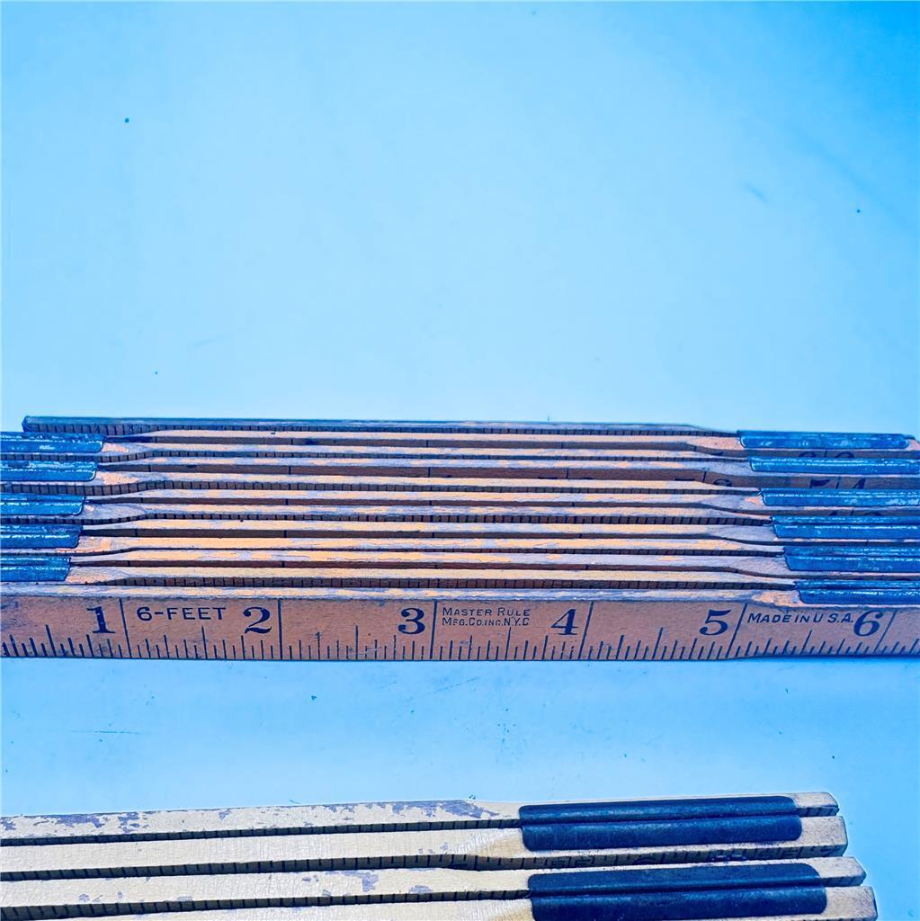 Vintage Folding Wooden Rulers-Lot of 4