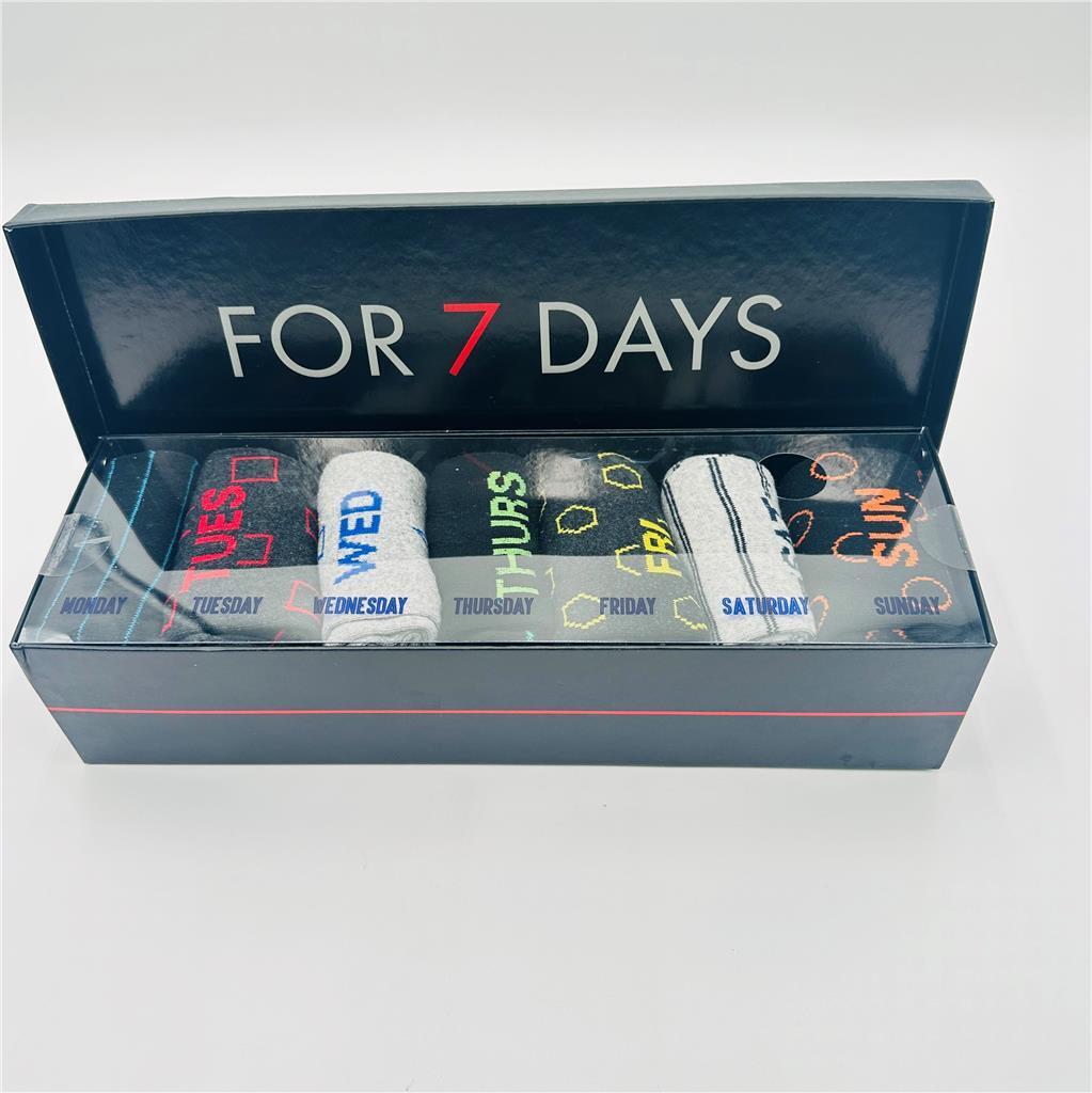 #Seven Socks  7pk Men's socks gift box US size 8-12