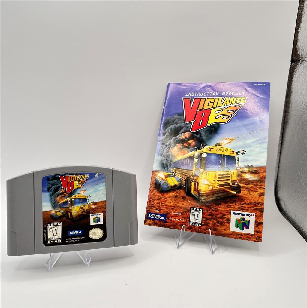 Vigilante 8: 2nd Offense (Nintendo 64, 2000) Game and Manual