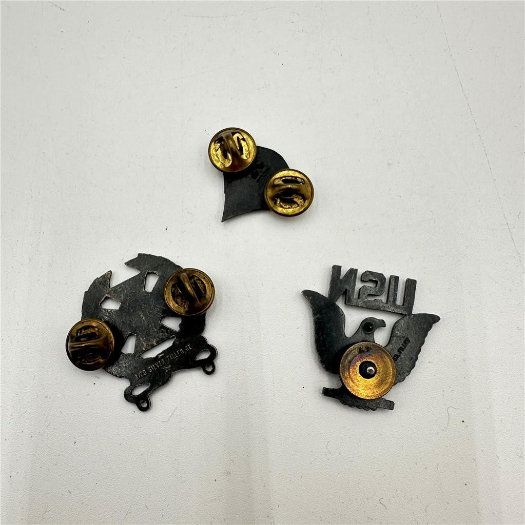 Lot of 3 U.S Vintage Military Pins