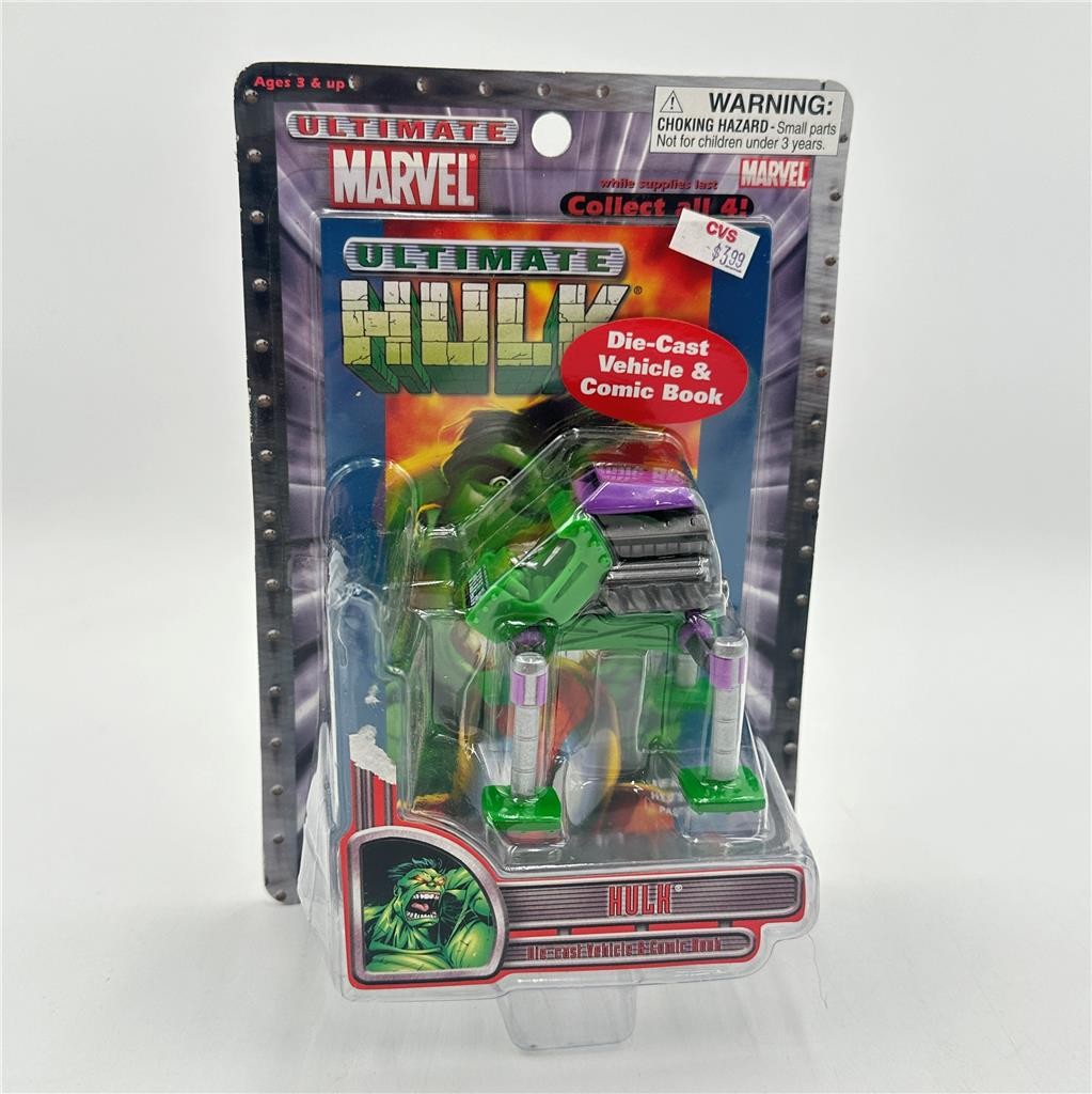Ultimate Marvel Hulk Die-Cast Vehicle & Comic Book 2002 CVS Exclusive