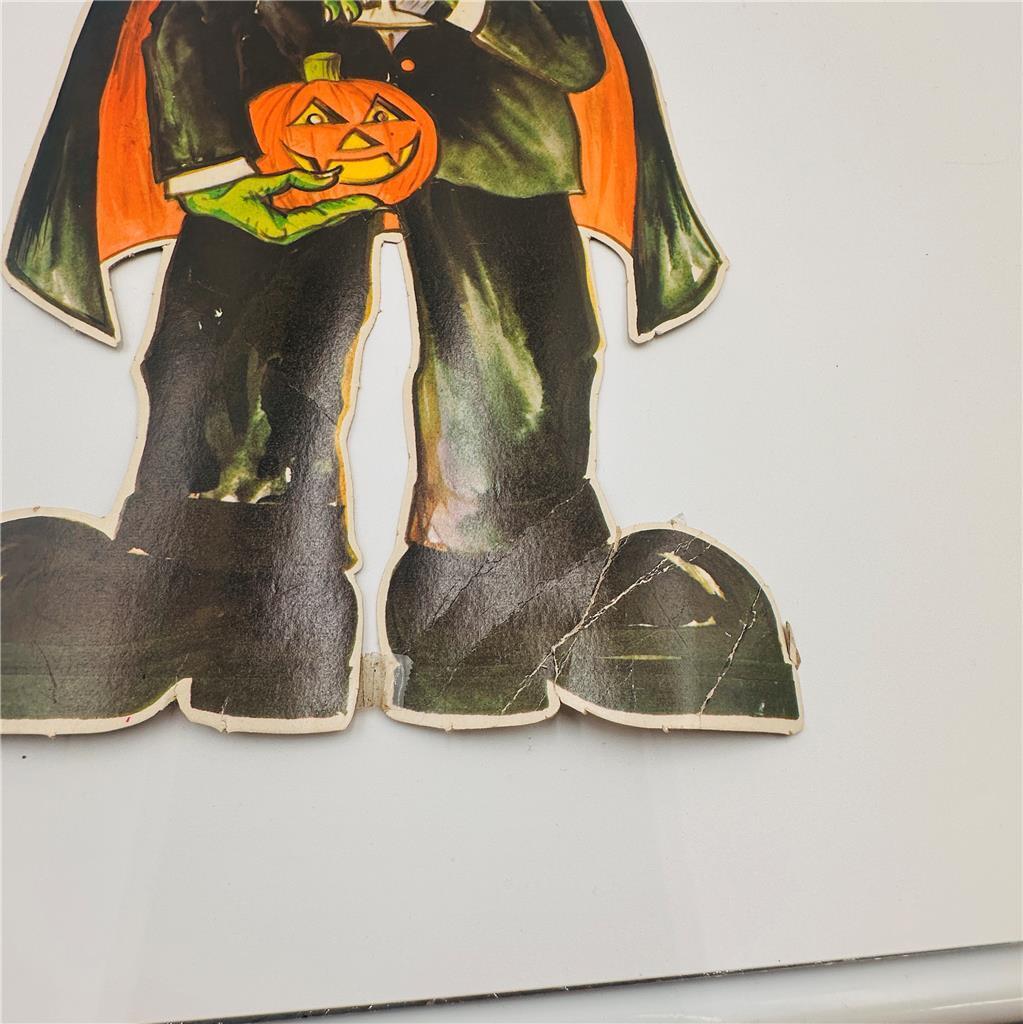 Vtg Lot of 3 Halloween Die Cut Wall Decorations  See pictures for conditon detai