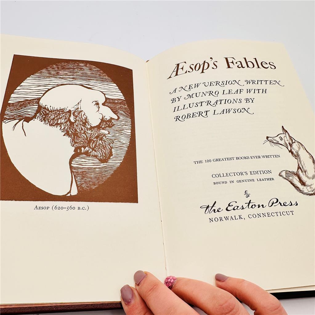 Aesop's fables Easton press leather bound collectors ed. 1979