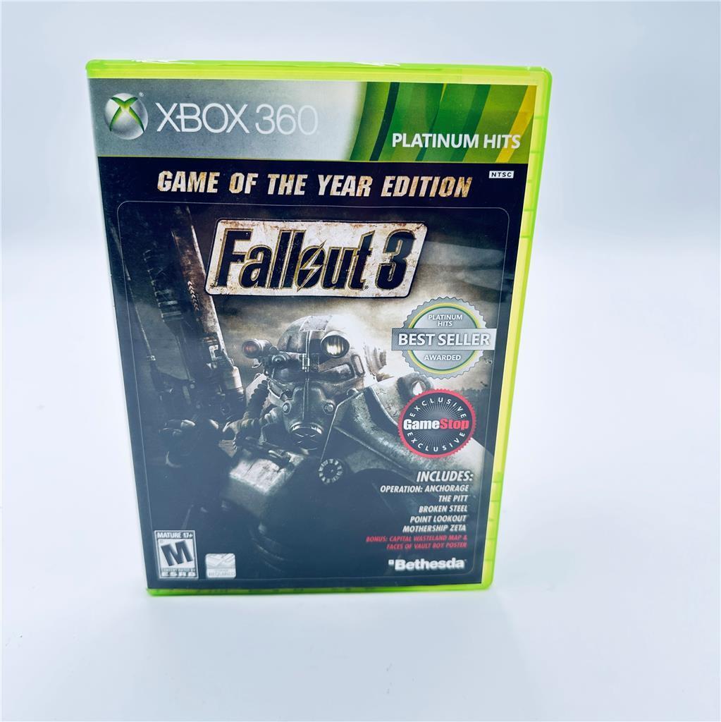 Fallout 3 - Game of the Year Edition (Microsoft Xbox 360, 2009) Compleate