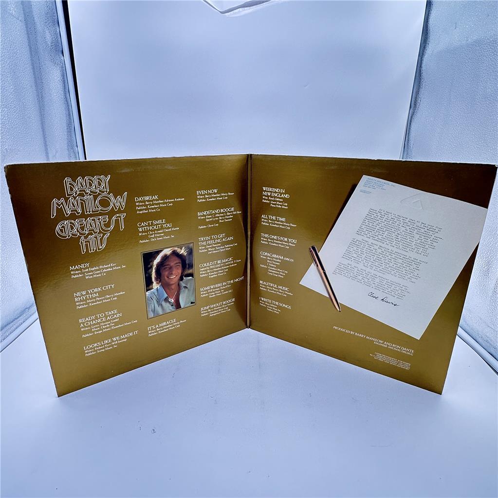 BARRY MANILOW GREATEST HITS ALBUM VINYL RECORD ACOA
