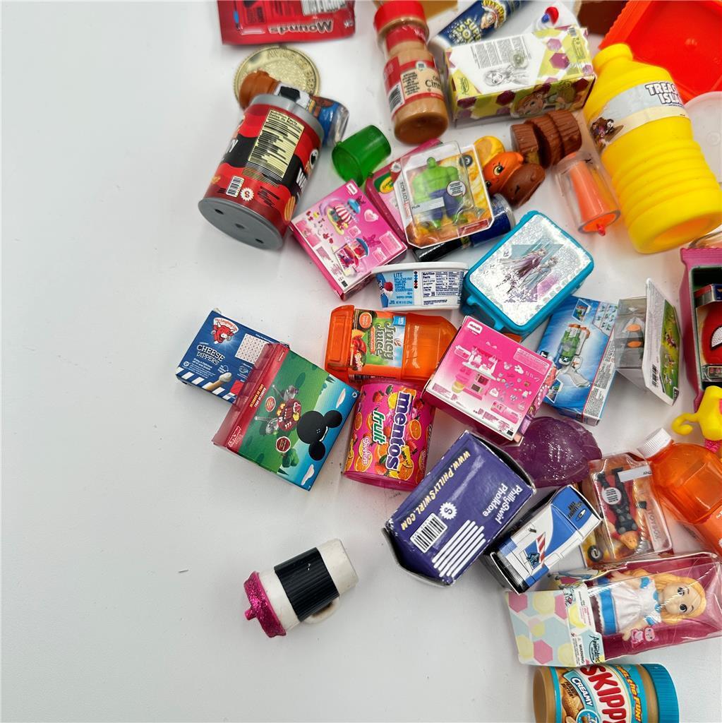 Lot of Shopkins Mini Brands with Other Small Toys