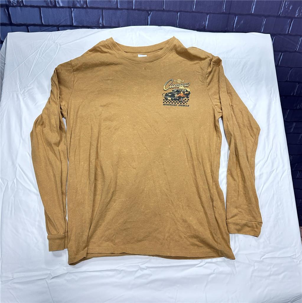 Chevrolet Camaro VTG GM Mens Long Sleeve Crew Neck T-Shirt Logo Graphic Print L