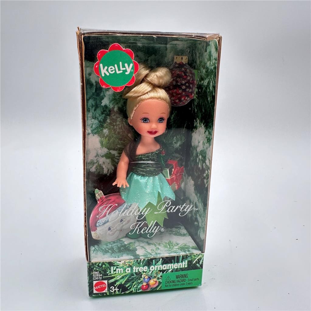 Barbie Mattel Kelly Club Holiday Party Kelly Doll & Ornament 2004