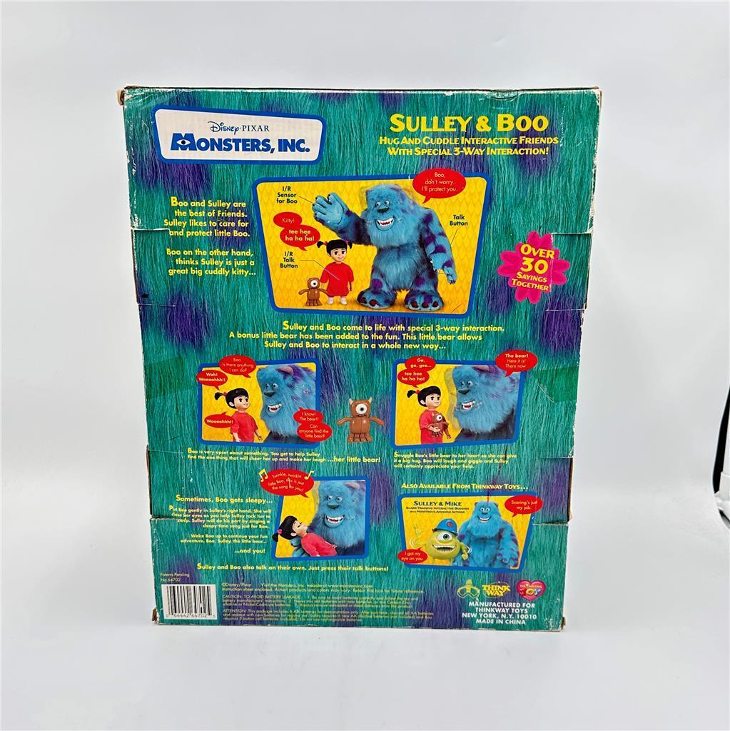 Monsters, Inc. SULLEY & BOO Hug & Cuddle Interactive Friends THINKWAY Disney NEW