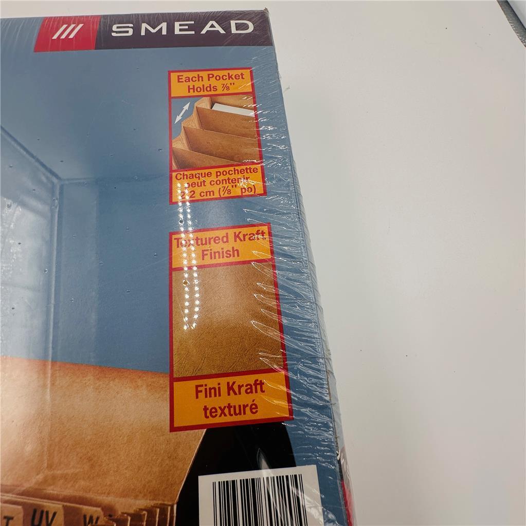Smead A-Z Alphabetic File Letter Size 21 Pockets W/ Flap and Elastic Cord Brown