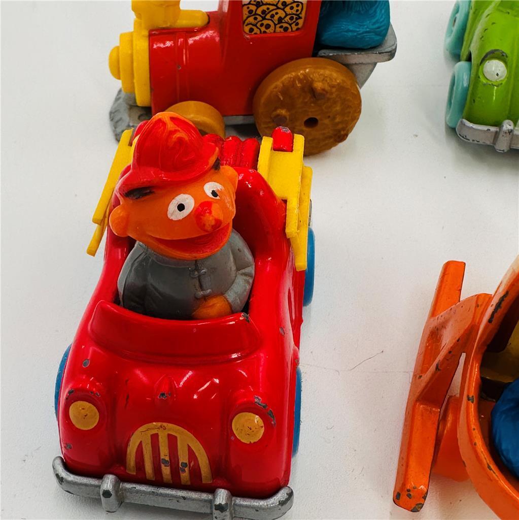 Lot of 6 Sesame Street Muppets 1981 Hasbro Die Cast Cars