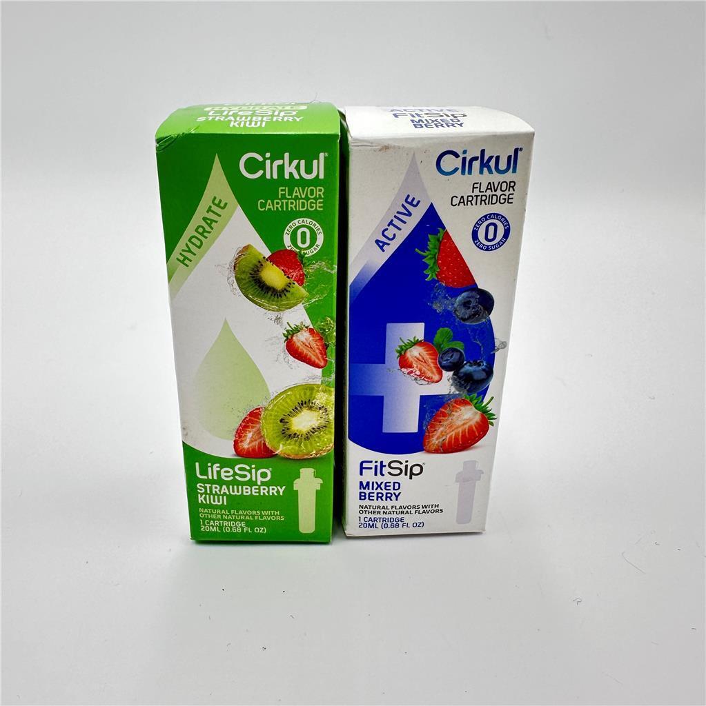 Cirkul Hydrate Strawberry Kiwi and Active Fit Sip Mixed Berrt Water Flavor Cartr