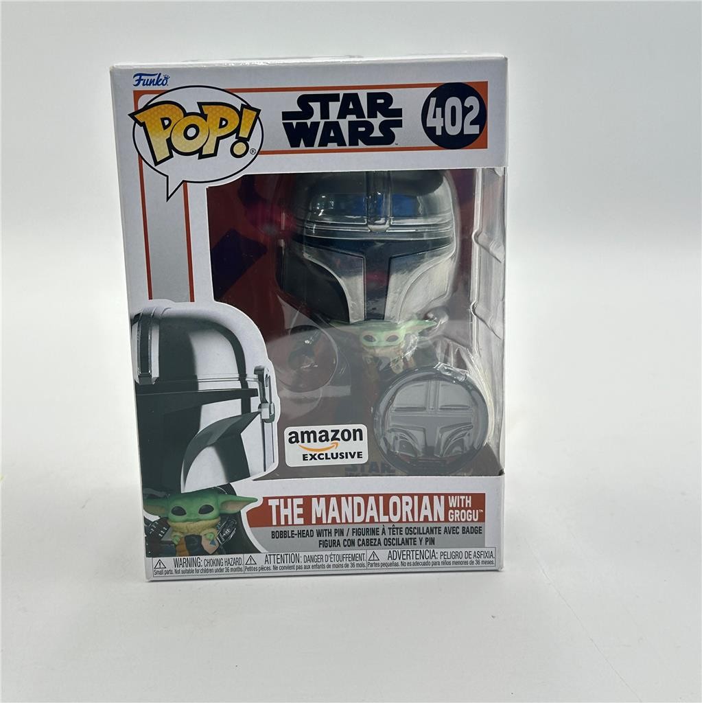 Funko Pop! The Mandalorian with Grogu 402 Amazon Exclusive Star Wars Disney Toy