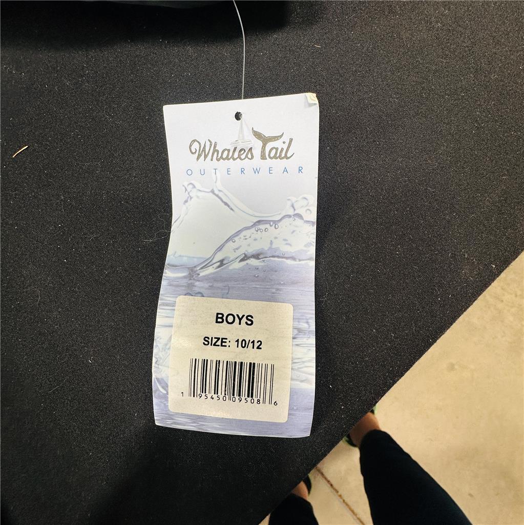 Whales Tail Outerwear Winter Jacket Size 10/12 - Grey Water and Wind Resistant T