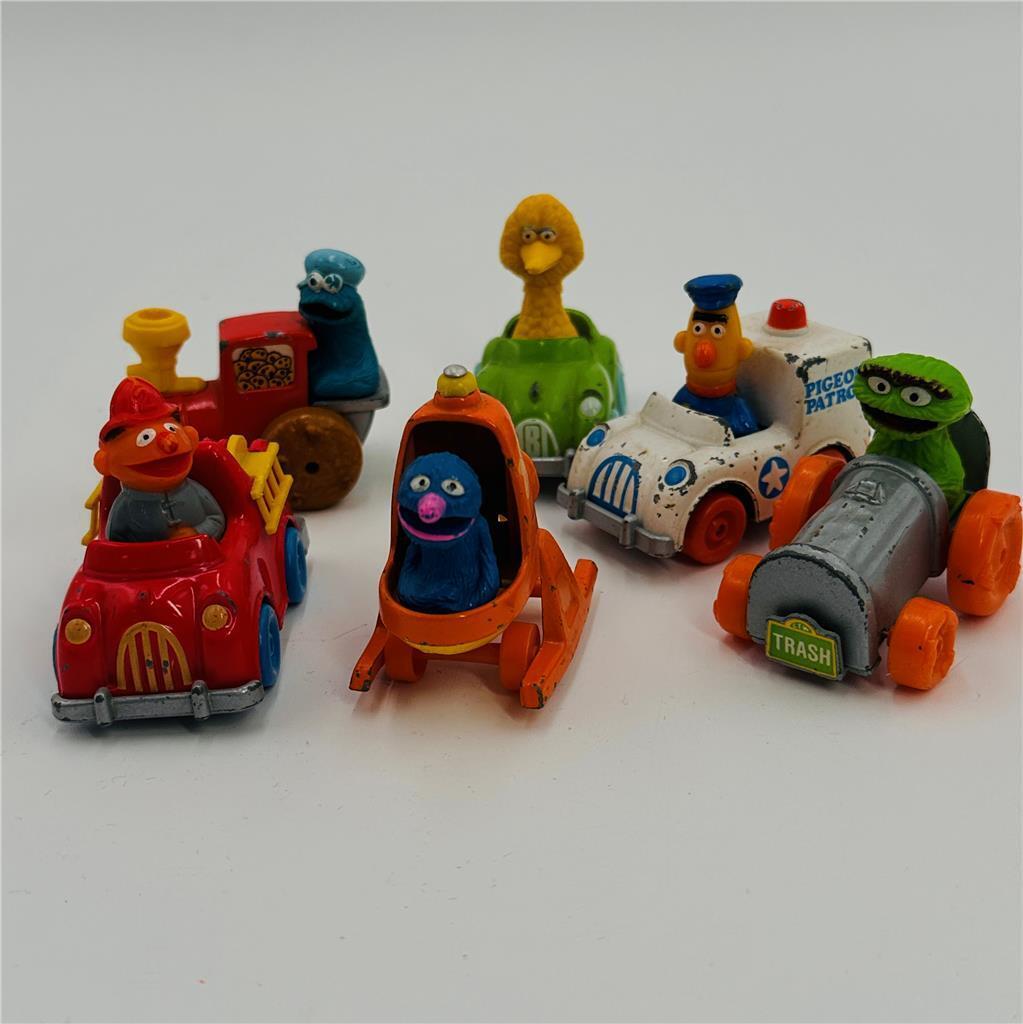 Lot of 6 Sesame Street Muppets 1981 Hasbro Die Cast Cars
