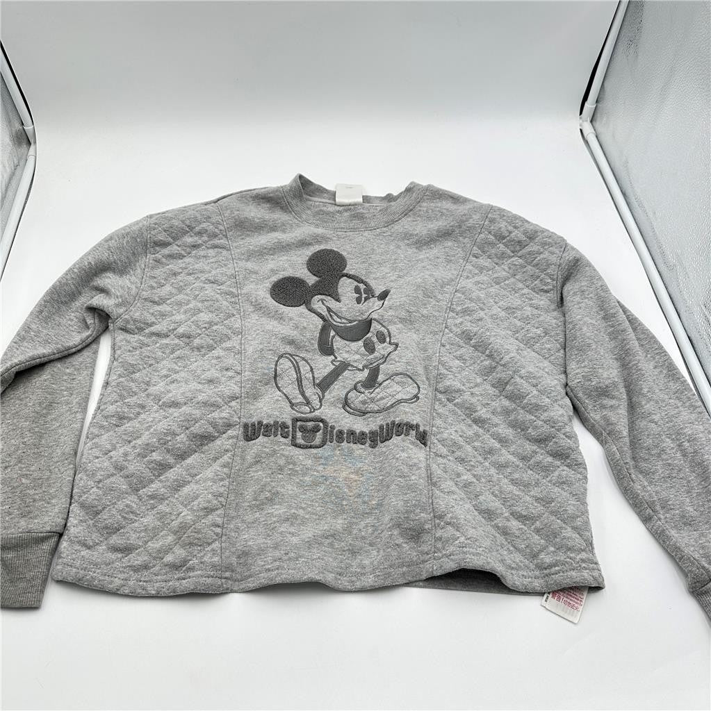 Disney Parks Mickey Mouse Quilted Sweatshirt Size Small