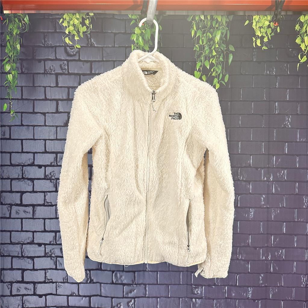 Women's North Face White Zip UP Fleece XS