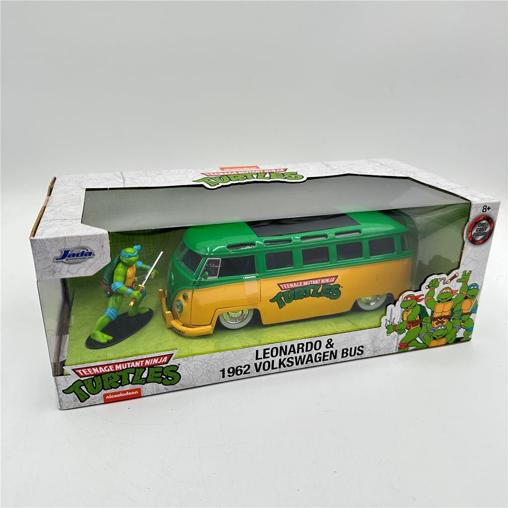 2021 Jada Toys Teenage Mutant Ninja Turtles LEONARDO 1962 VOLKSWAGEN BUS NIB