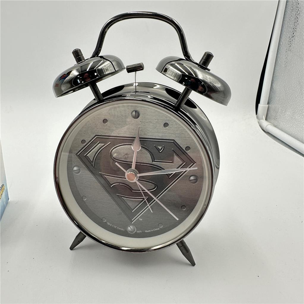 VINTAGE DC SUPERMAN Twin Bell ALARM CLOCK