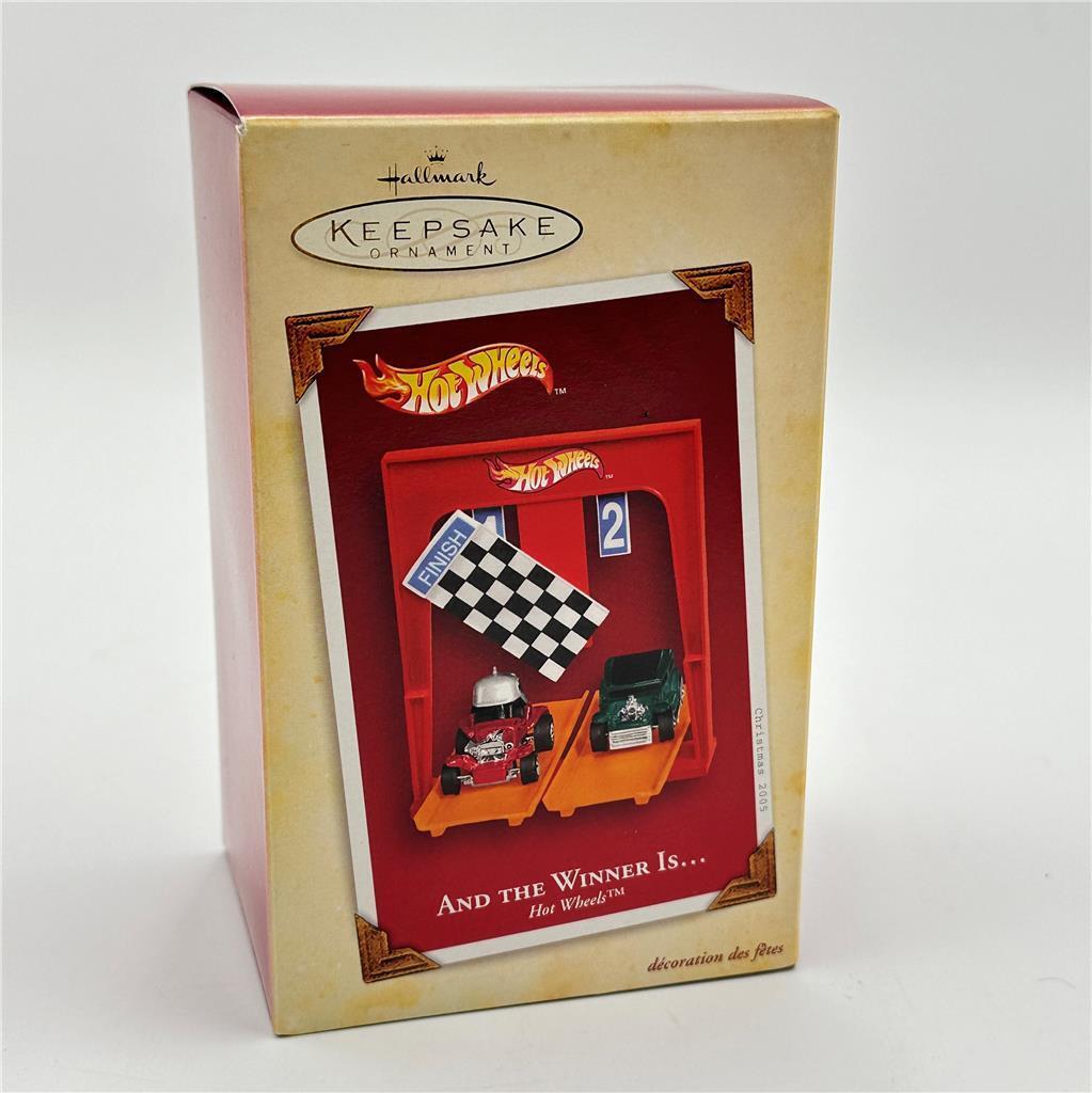 2005 Hallmark Keepsake Ornament Hot Wheels "And the Winner is..."