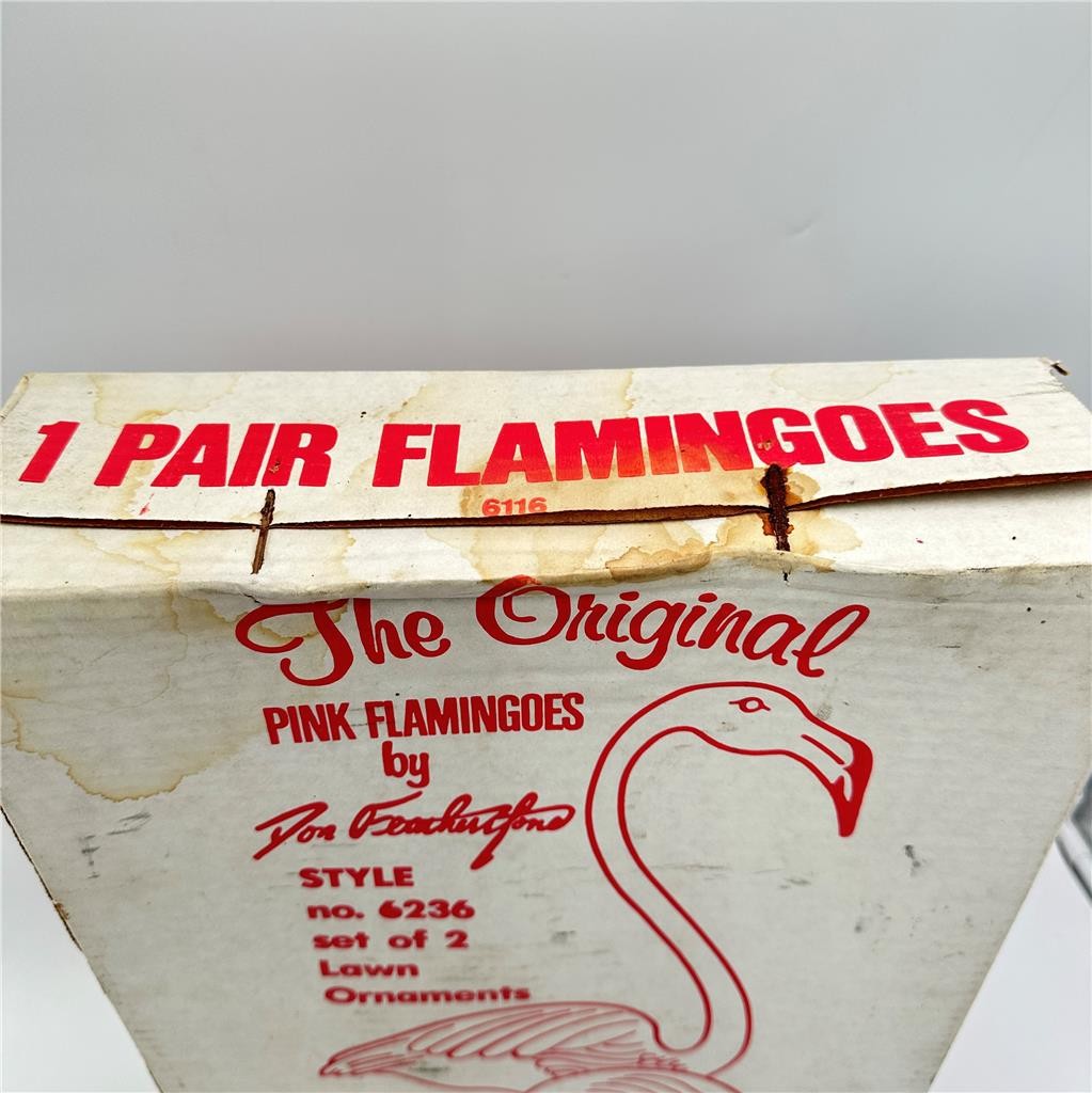 The Original  Pink Flamingoes  Set of 2 Union Products Blow Mold Lawn Ornaments