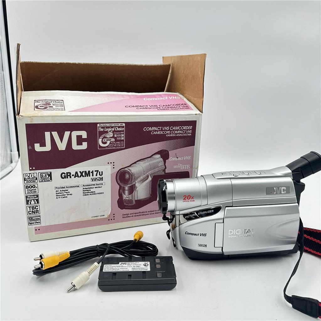 JVC Compact VHS Camcorder VHSC Model GR-AXM17U Not Tested