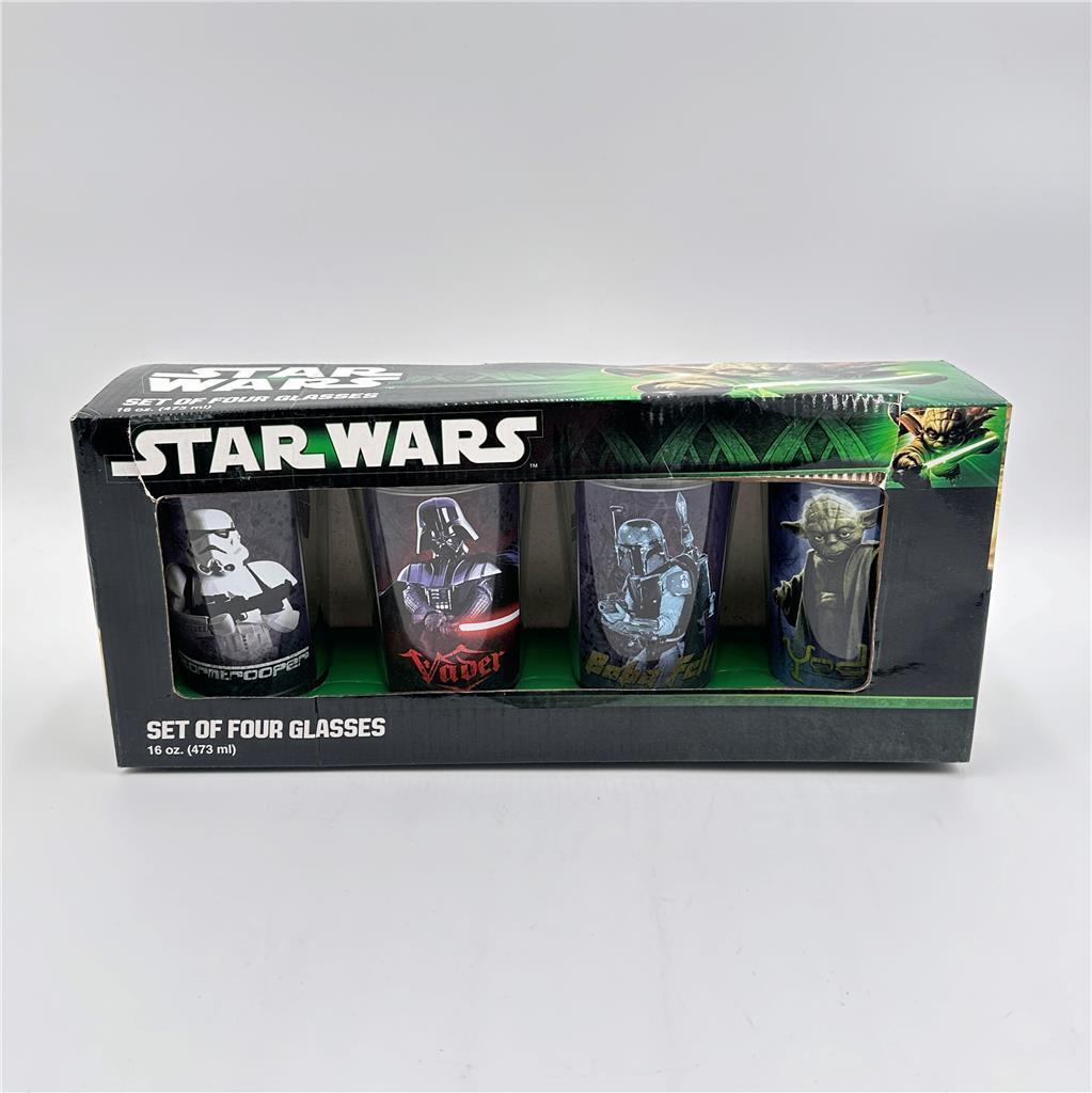 Star Wars Set Of Four 16 Oz. (473 ml) Glasses New