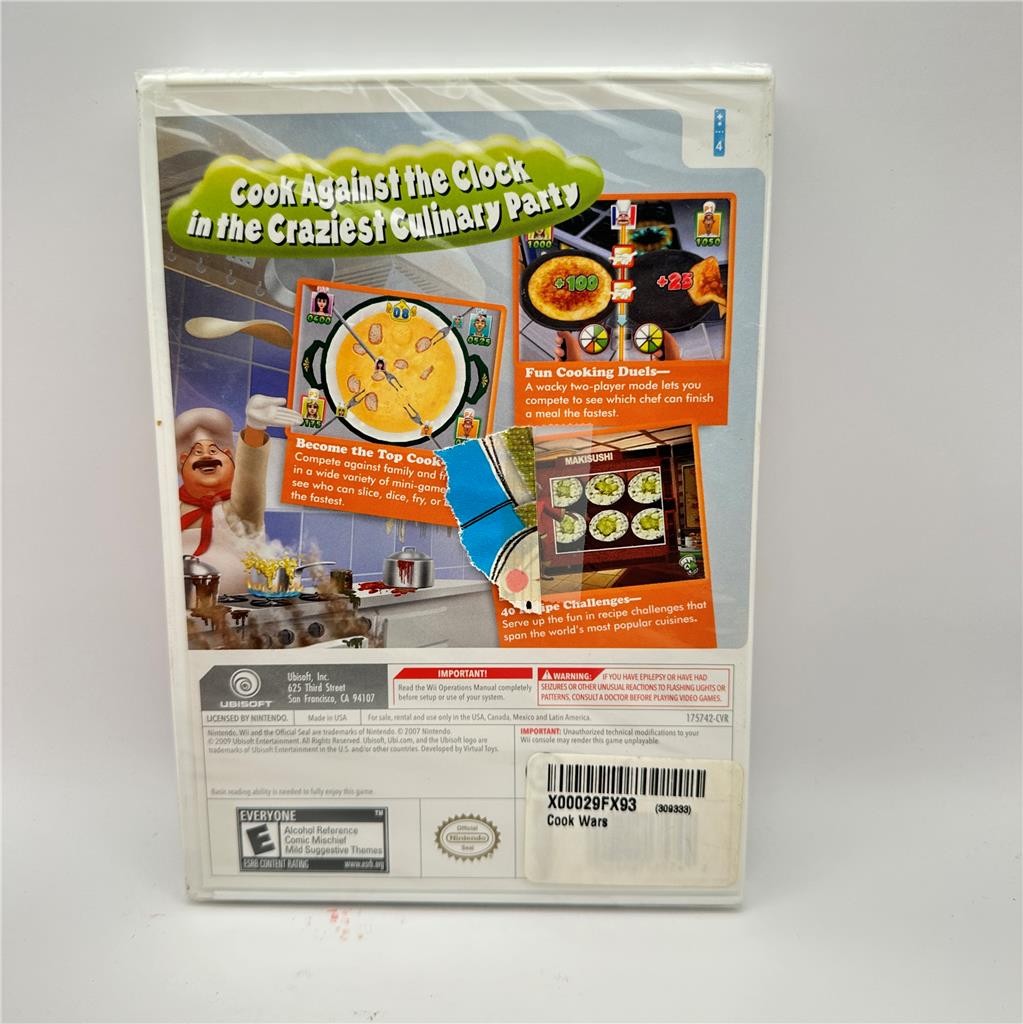 COOK WARS NINTENDO WII BRAND NEW AND SEALED RARE TITLE