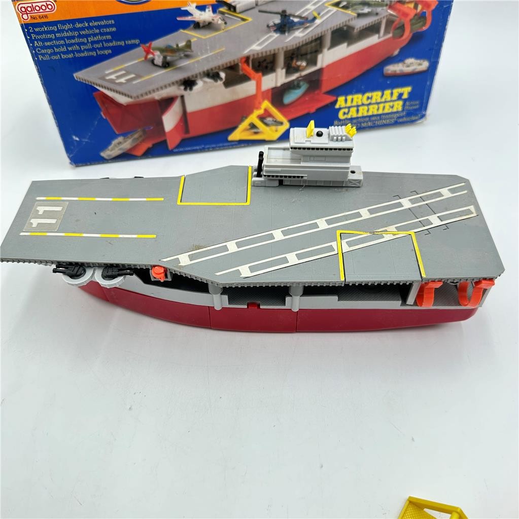 Vgt 1988 Micro Machines Aircraft Carrier Action Playset Galoob 6416  Incomplete