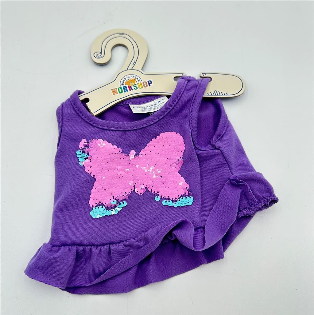 BUILD A BEAR WORKSHOP Clothing Purple Sequin Flipped Tank Top