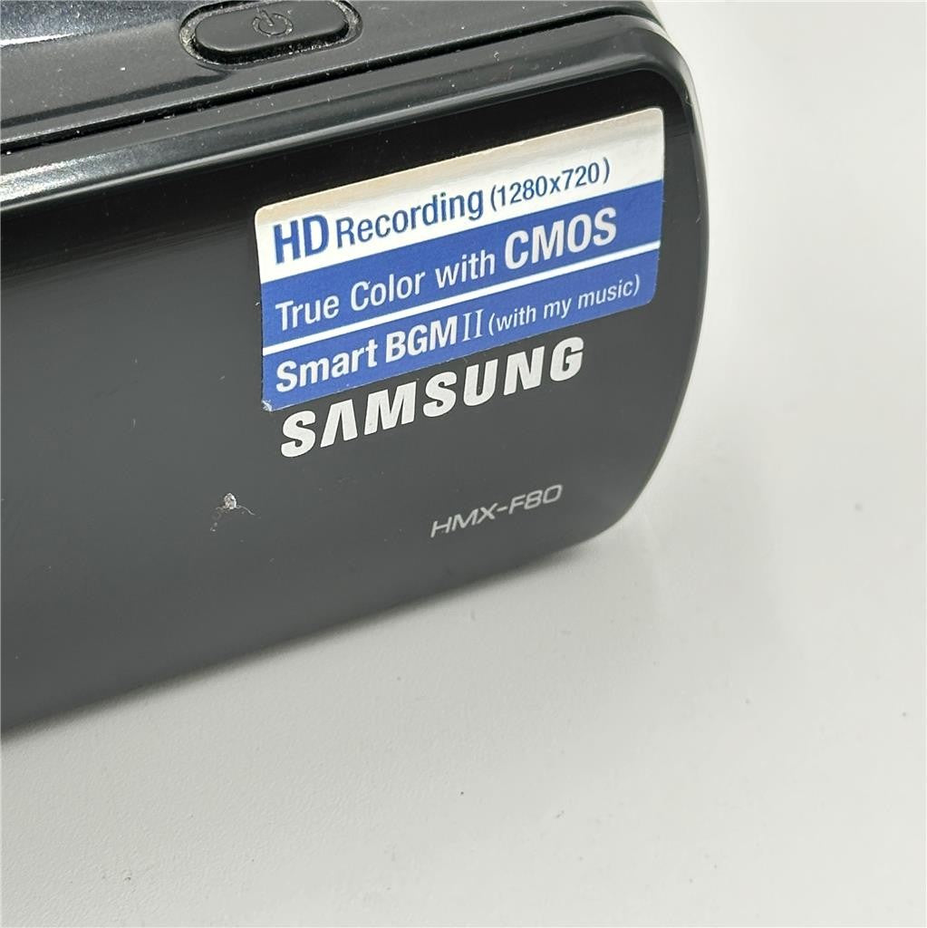 Samsung HMX-F80 HD CMOS Sensor Camcorder Black w/Case Untested