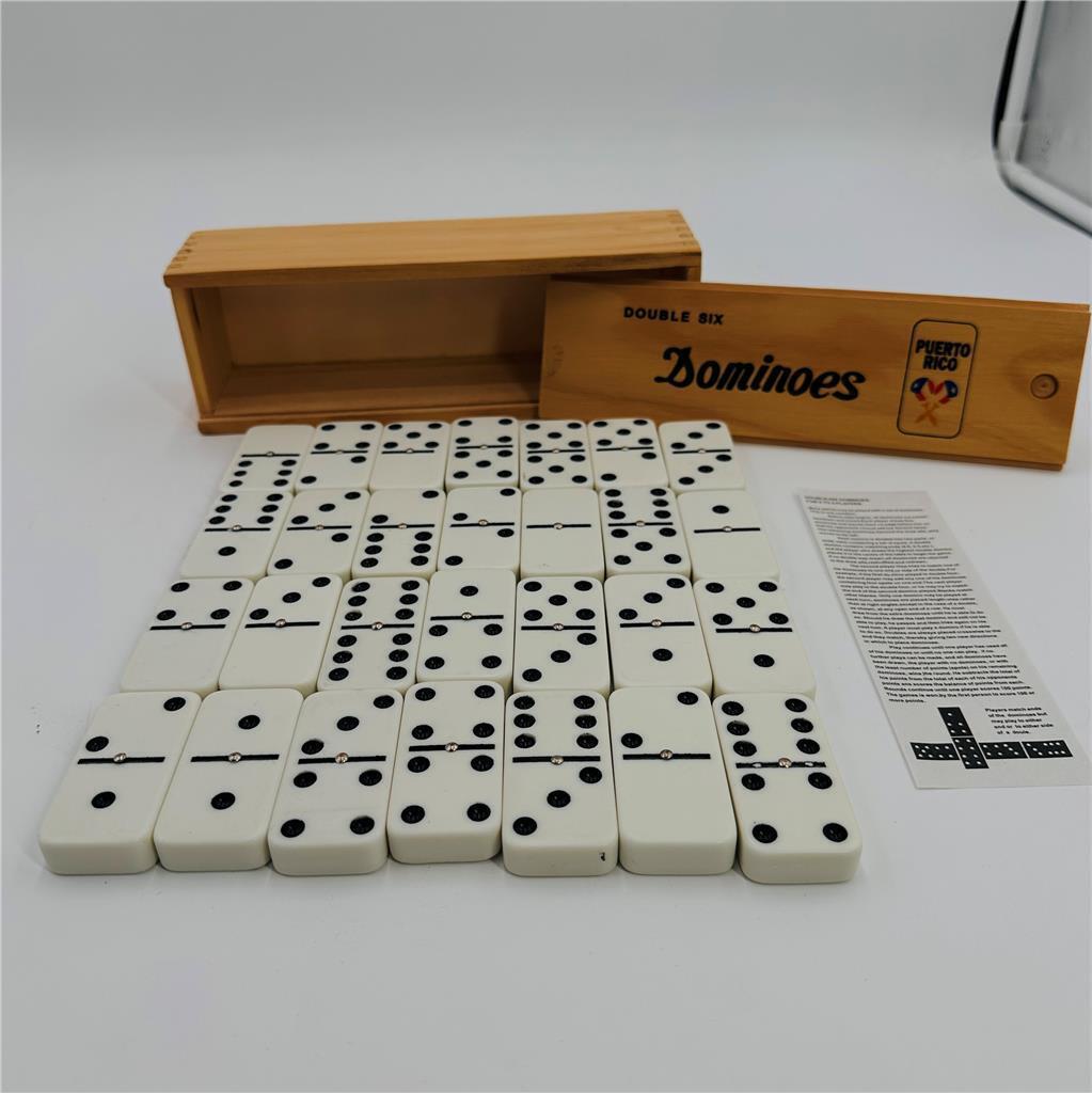 Puerto Rico Flag & Maracas Double Six Dominoes