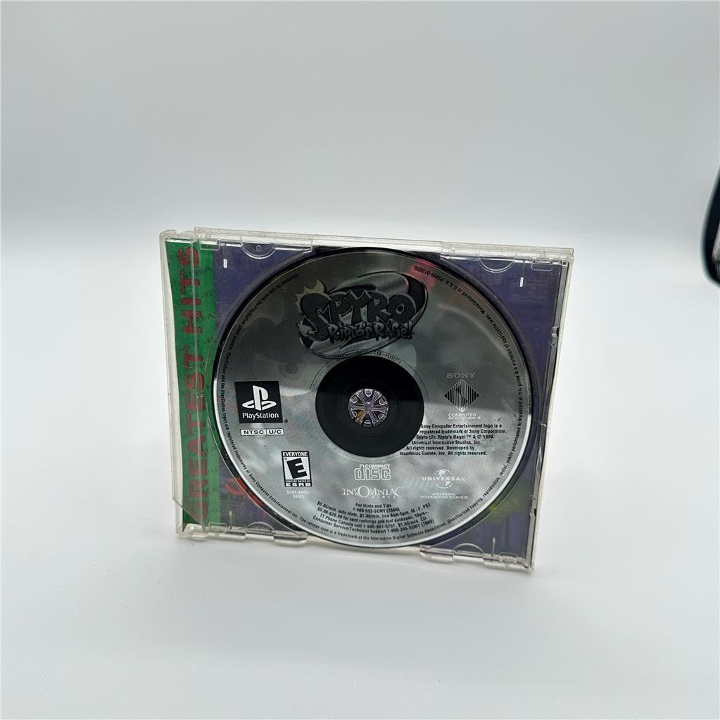 Spyro 2: Ripto's Rage (Sony PlayStation 1, 1999) Disc and back art only
