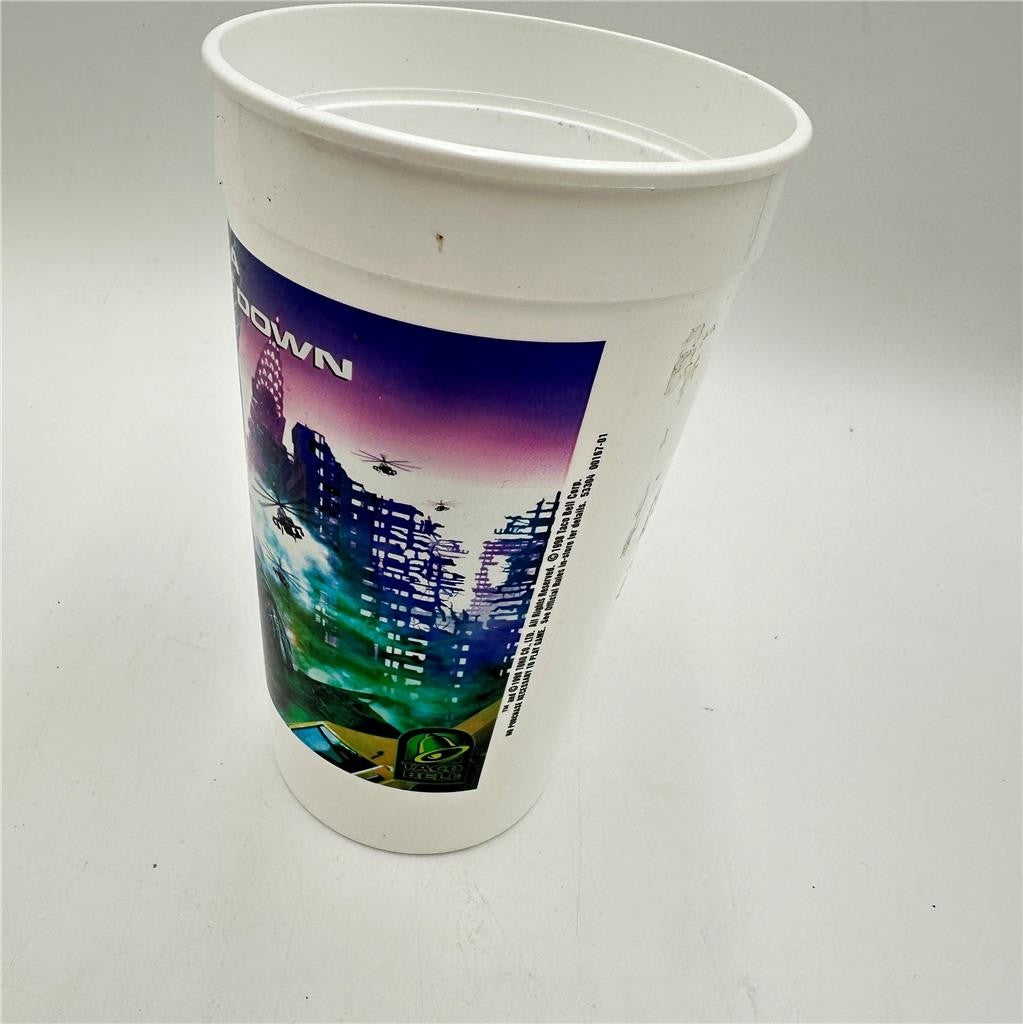 Vtg Taco-Bell Plastic Promotional Cup Godzilla The Movie
