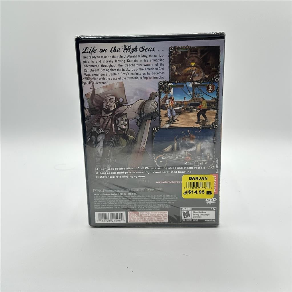 Swashbucklers: Blue vs. Grey Atari Sony Playstation 2 PS2 Brand New Sealed!