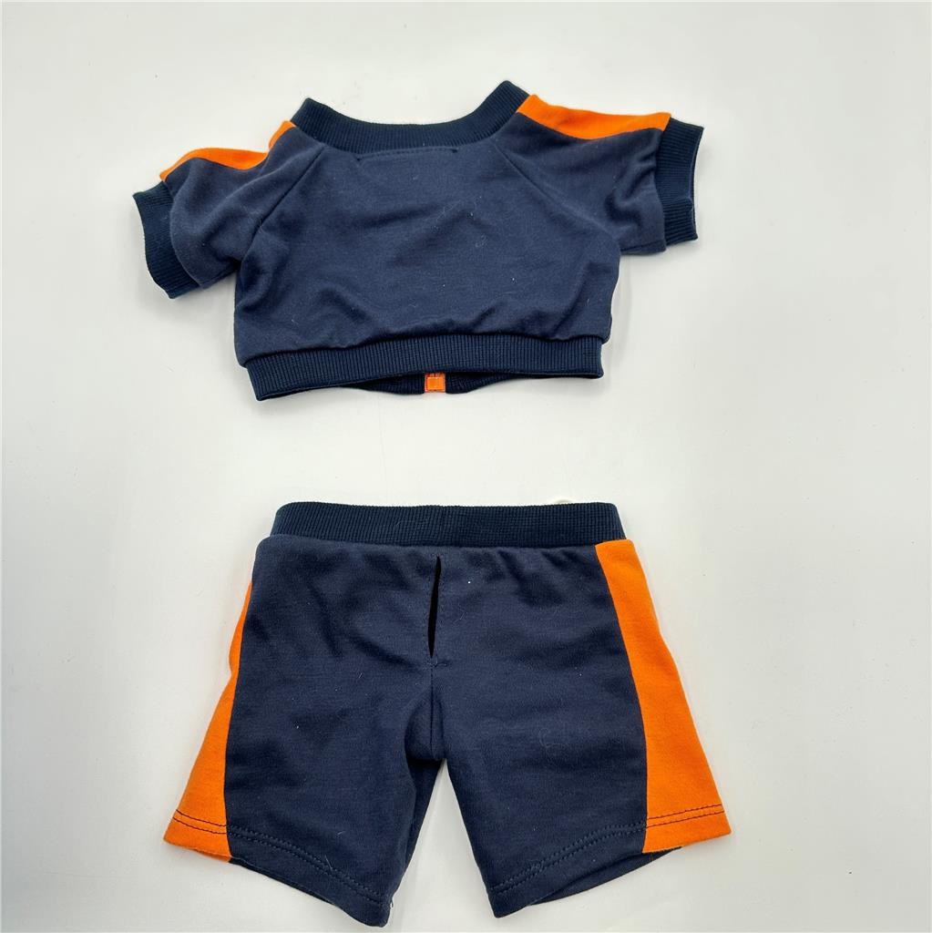 Build A Bear Boy's Outfit Matching Track Suit Outfit Zip Up Jacket and Shorts