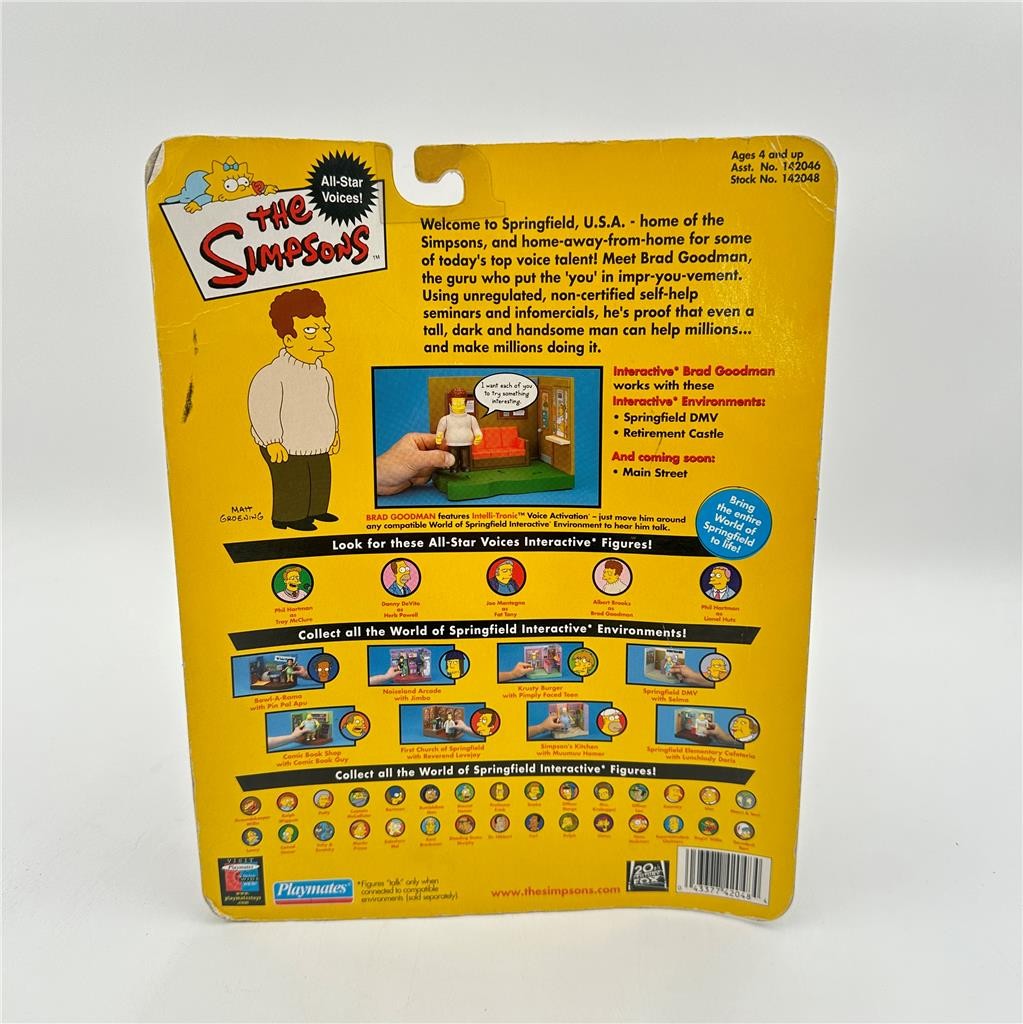 The Simpsons '02 Playmates Series 2 Brad Goodman 4" Figure (Albert Brooks Voice)