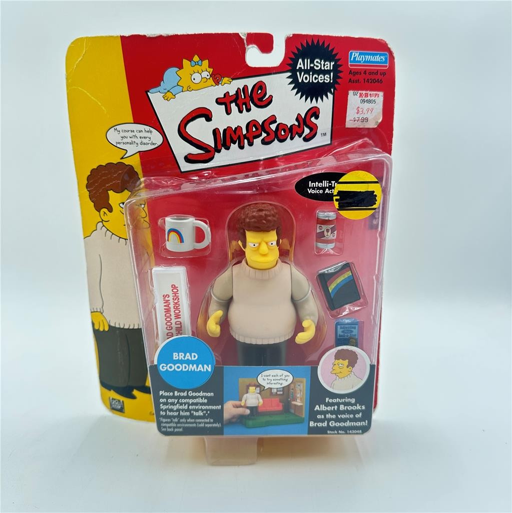 The Simpsons '02 Playmates Series 2 Brad Goodman 4" Figure (Albert Brooks Voice)