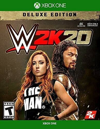 WWE 2K20 Deluxe Edition - Microsoft Xbox One Roman Reigns & Becky Lynch Cover