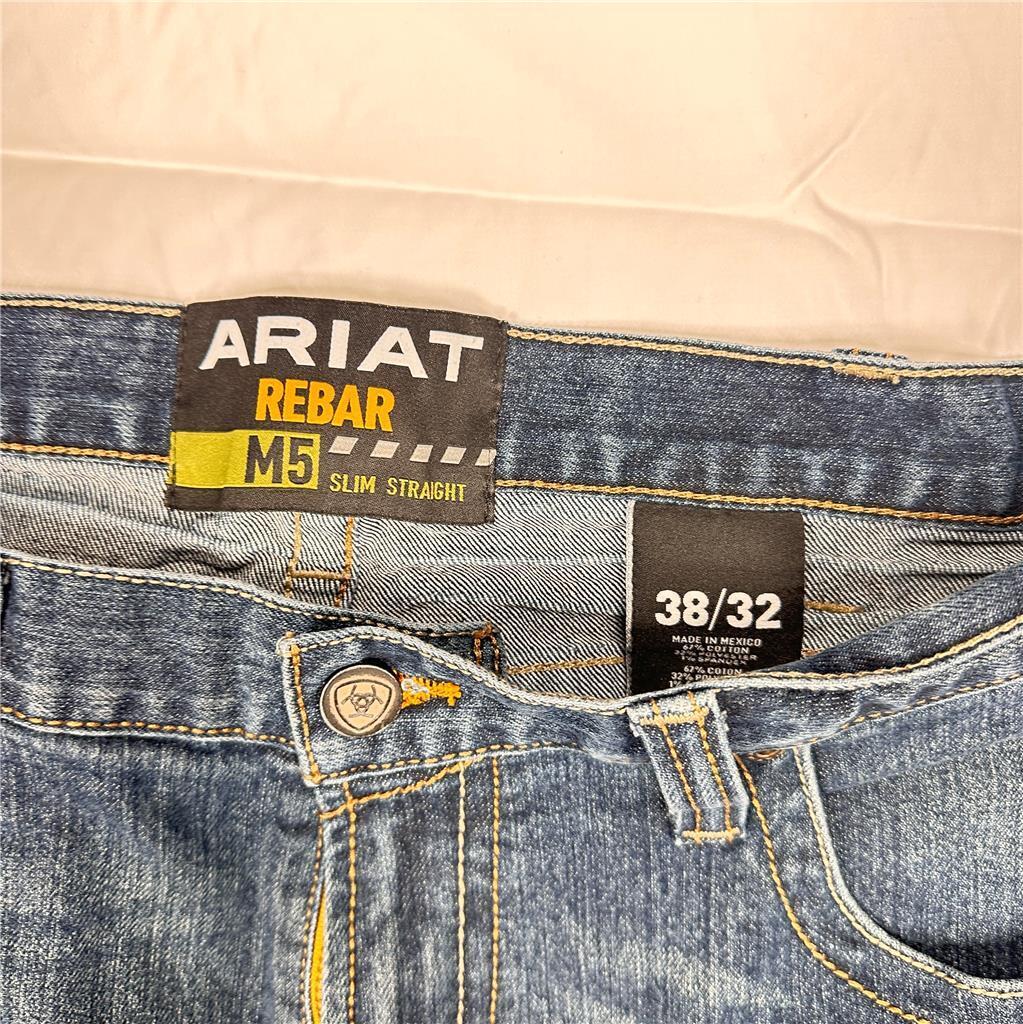 Ariat Jeans Mens 40/34 Rebar M5 Slim Straight 38/32