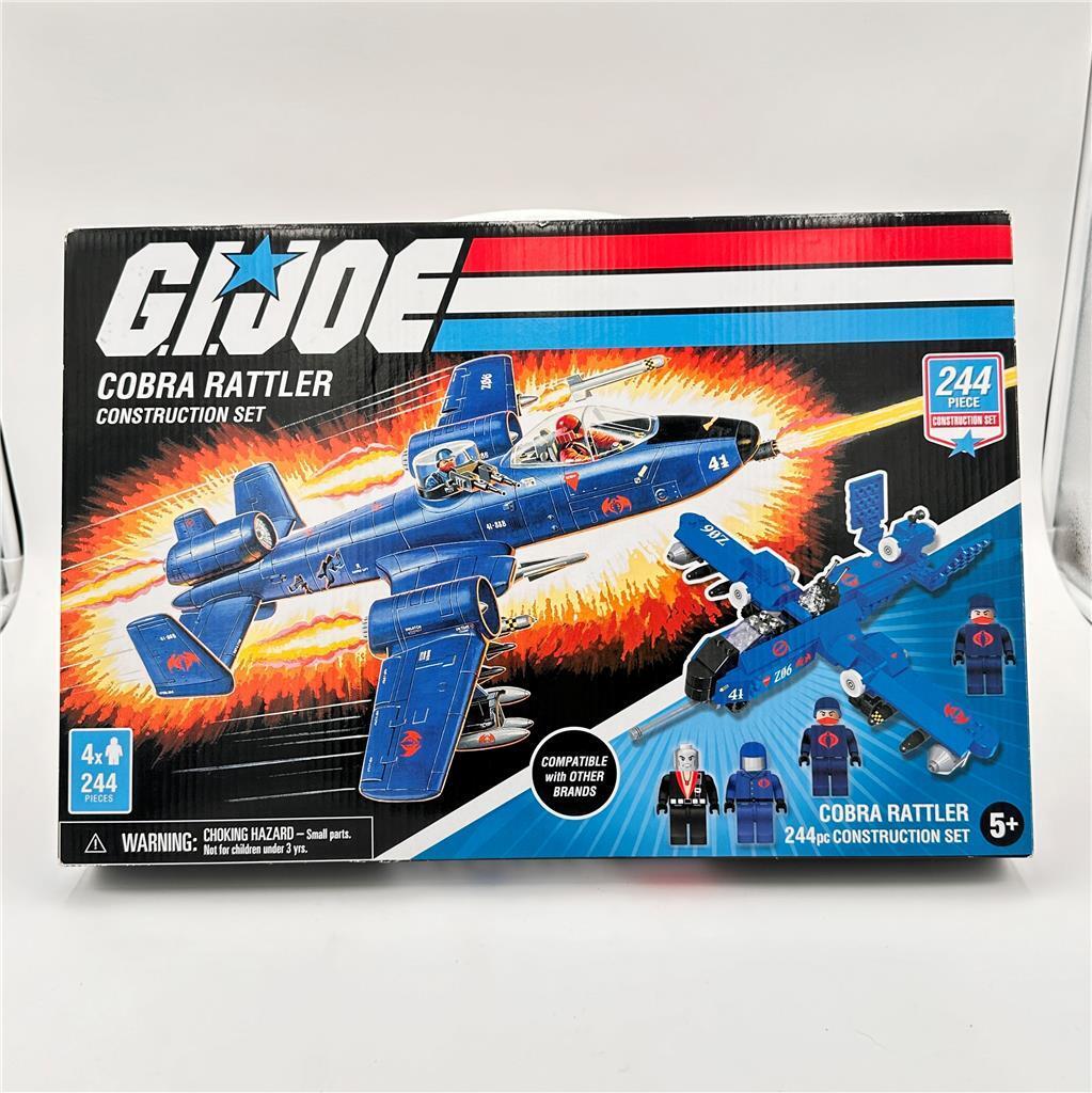 GI Joe Cobra Rattler Jet Construction Set 2020 Hasbro Forever Clever 244 Pieces