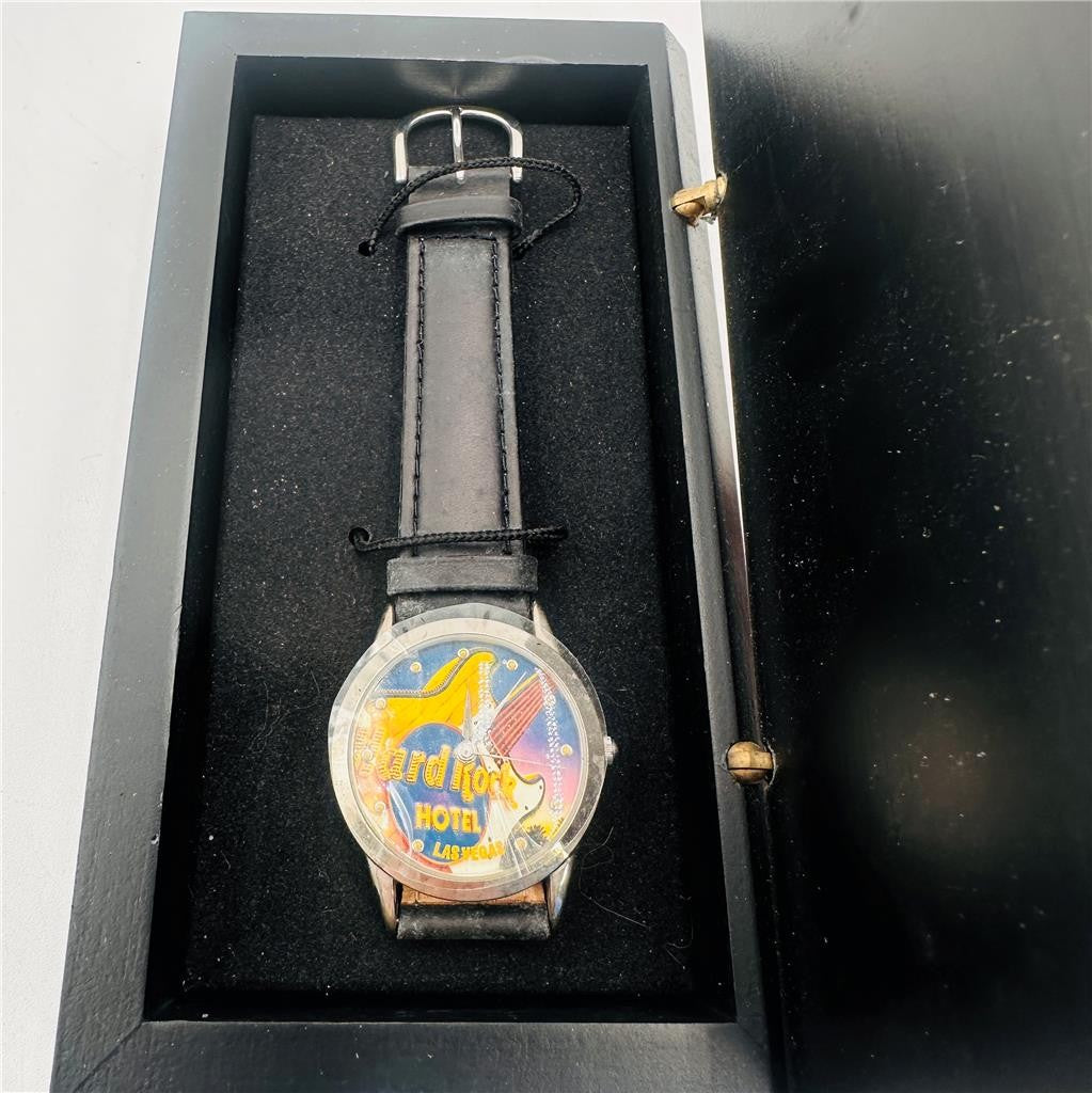 Vintage Hard Rock Hotel Las Vegas O.P.I Watch with Souvenir Box