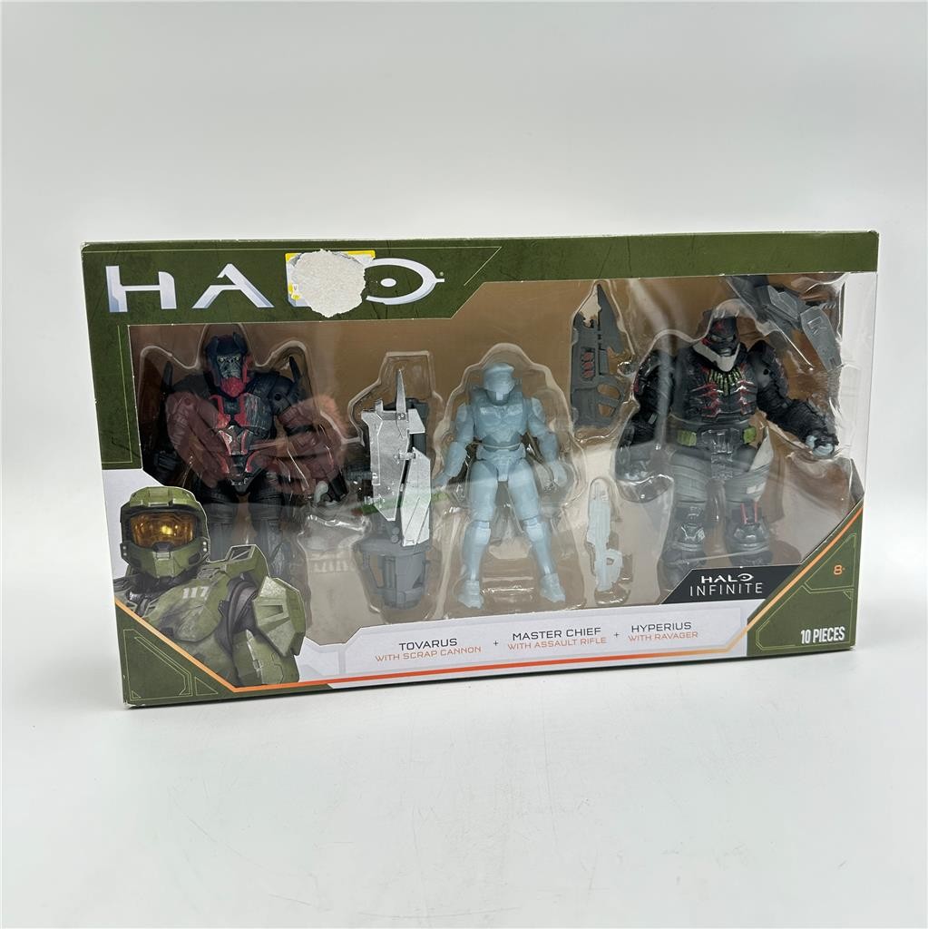 HALO Infinite TOVARAS, Active Camo MASTER CHIEF, HYPERIUS Figure 3 Pack / NEW