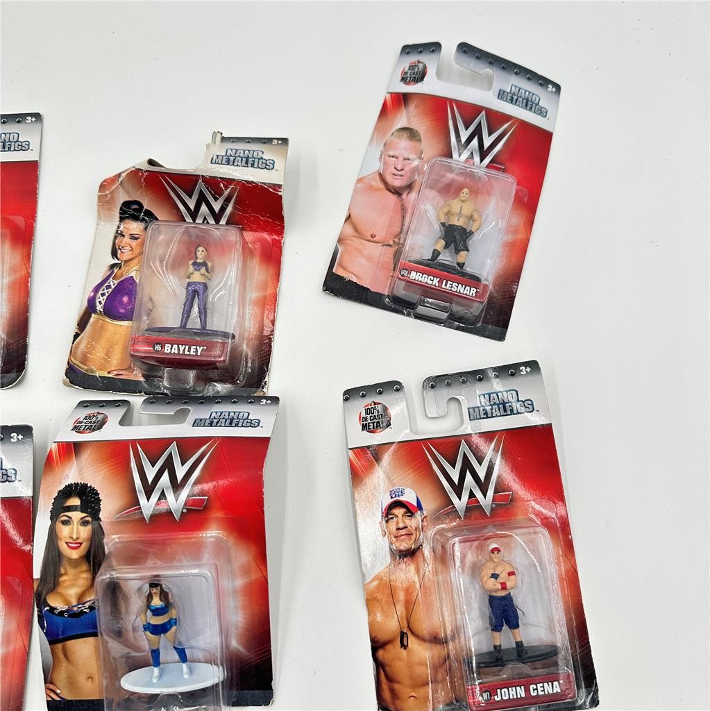 Lot of 13 Nano Metalig WWE Die Cast Figures Jada Toys Approximately 2"