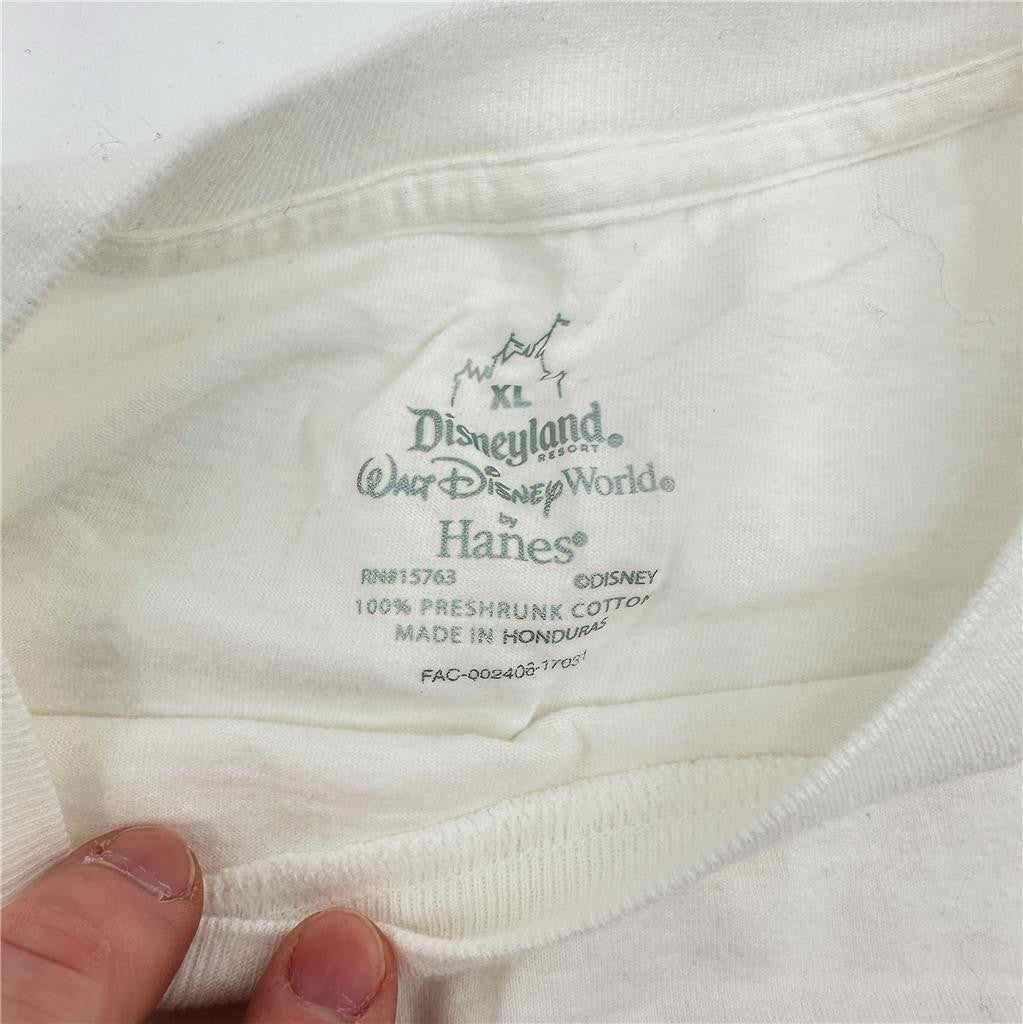 Disney Parks Hanes Mickey Mouse White XL T-Shirt