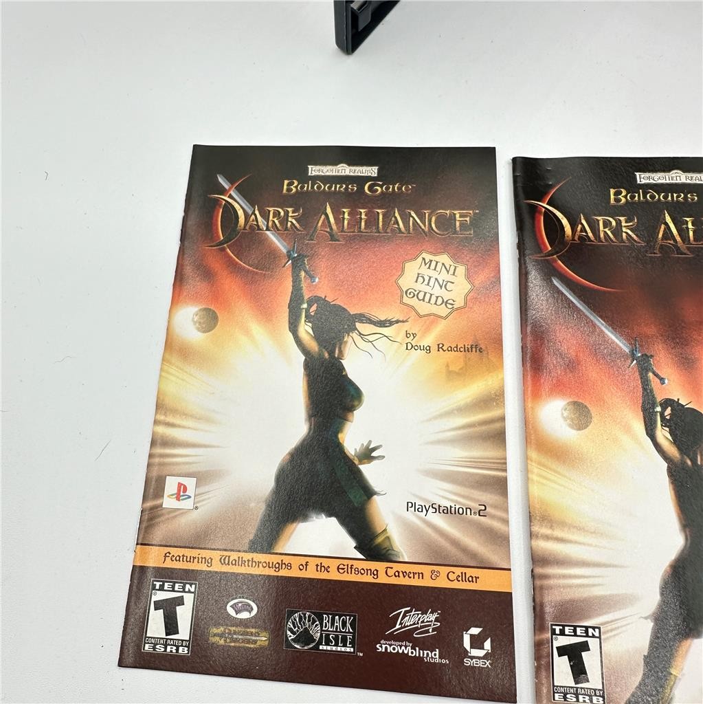 Baldur's Gate-Dark Alliance - PlayStation 2 w/ Hint Guide Reg Card Manual Recipt