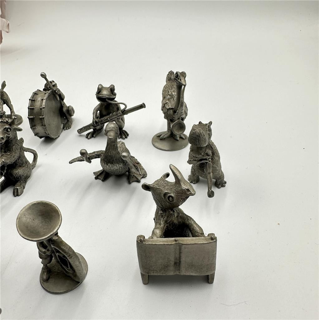 Hudson Pewter "STRIKE UP THE BAND" Animal Orchestra Lot of 15 Animals.