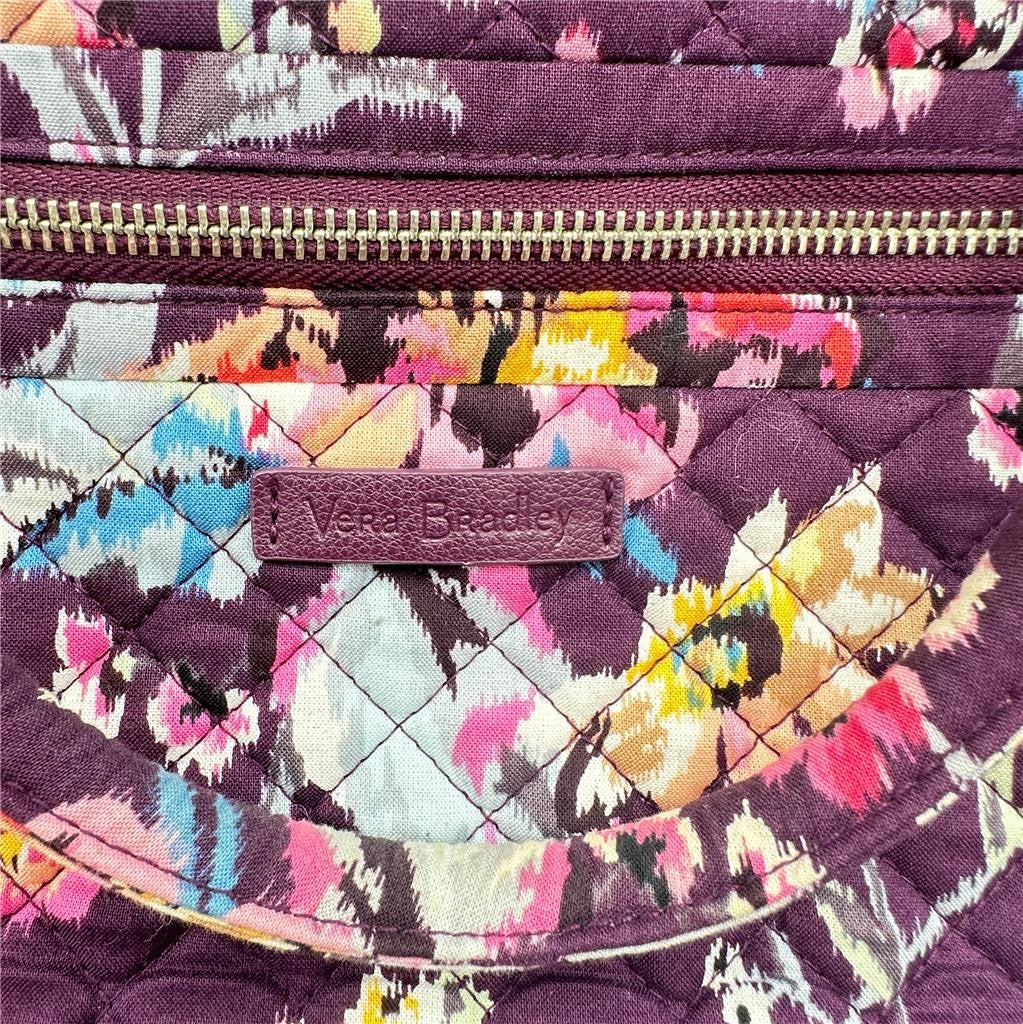 Vera Bradley Large Duffle Bag  20” Long Purple with Flowers Design
