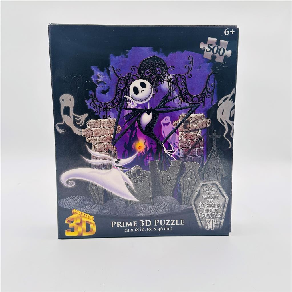 New The Nightmare Before Christmas Prime 3D Puzzle 500 pc Jack Zero Graveyard